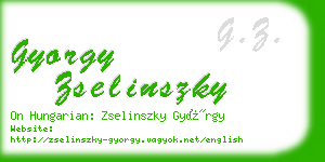 gyorgy zselinszky business card